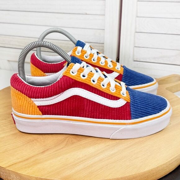 Vans Shoes - Vans Old Skool Corduroy Colorblock Lace Up Sneakers Shoes 4.5 Men 6 Women